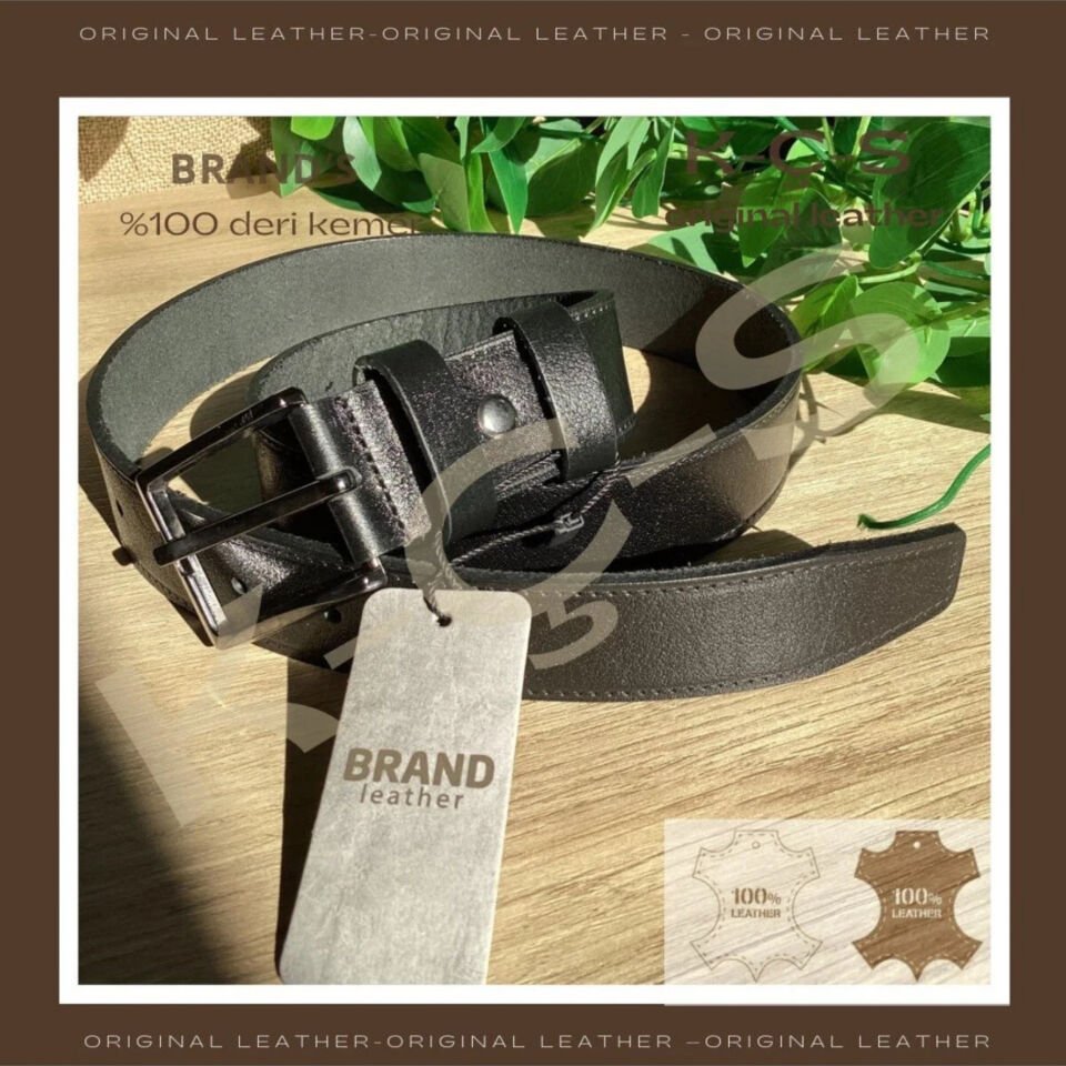 %100 Hakiki Deri Kemer 3.5 CM Kot Spor