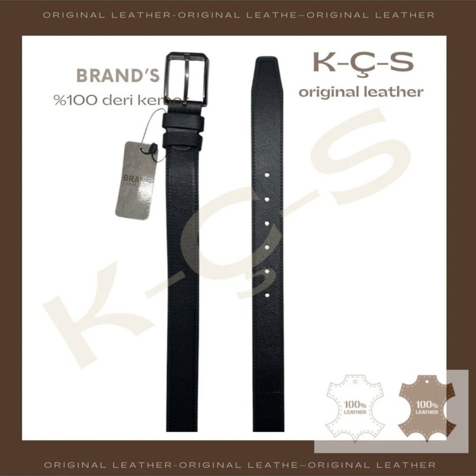 %100 Hakiki Deri Kemer 3.5 CM Kot Spor