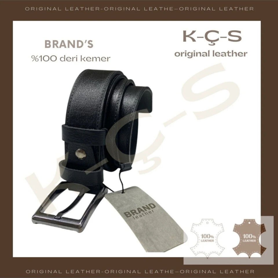 %100 Hakiki Deri Kemer 3.5 CM Kot Spor
