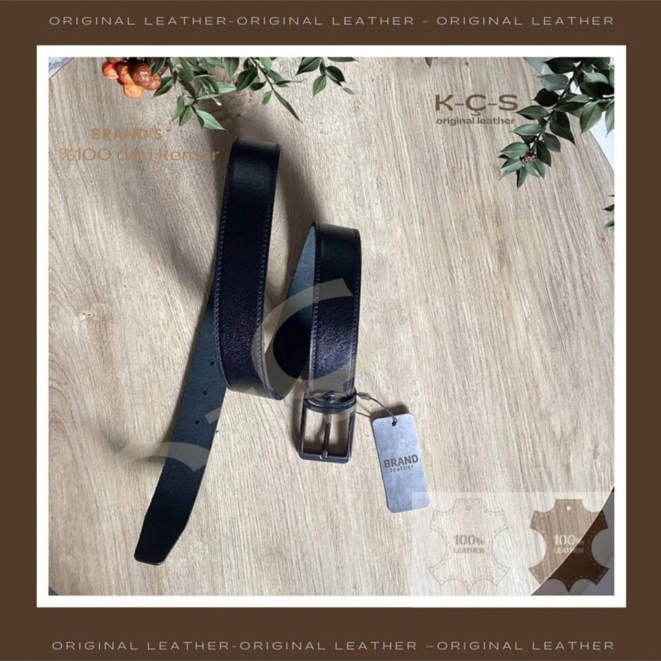 %100 Hakiki Deri Kemer 3.5 CM Kot Spor