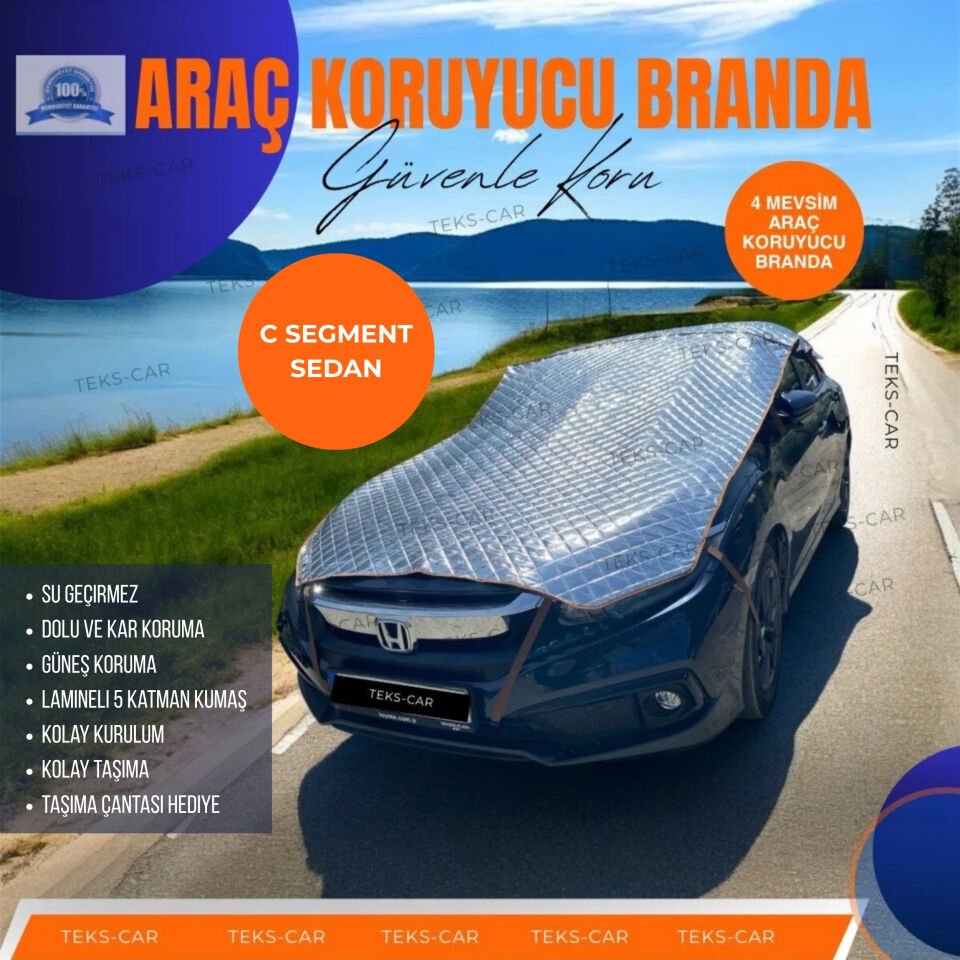 SEDAN C SEGMENT - Oto Brandası - Universal Dolu & Kar Ve Güneş Koruyucu