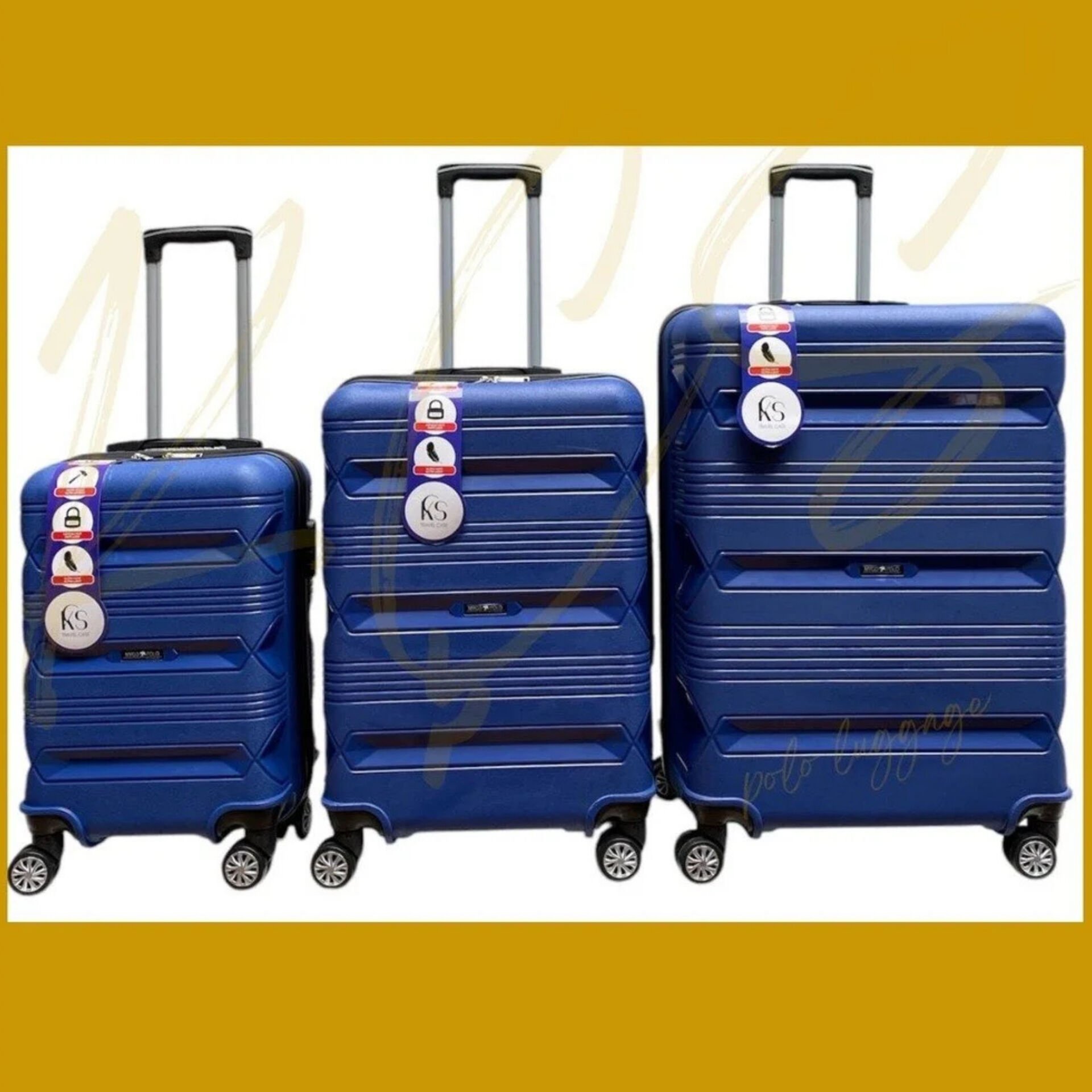 MYGO MAVİ ORTA BOY PP VALİZ